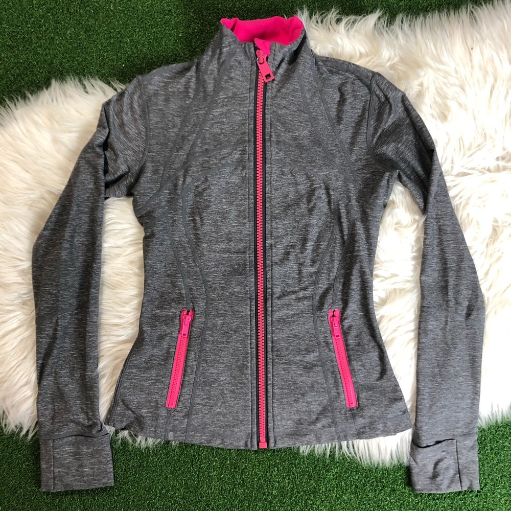 Lululemon Full Zip Jacket Pink And Gray Size 4 - Picture 2 of 8